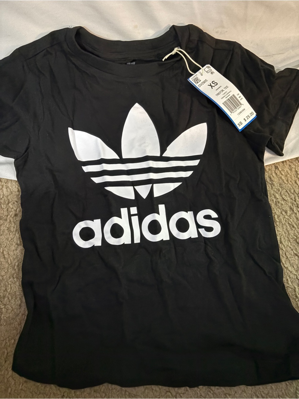 adidas Trefoil Tee Black/White - Men’s Crew T-Shirt